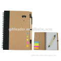 A5 Recycled Kraft Spiral Notebook with Calendar And Recycled Pen